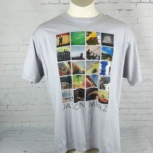 Jason Mraz Anvil Organic Mens 2XL *Rare* Photo Collage T-Shirt